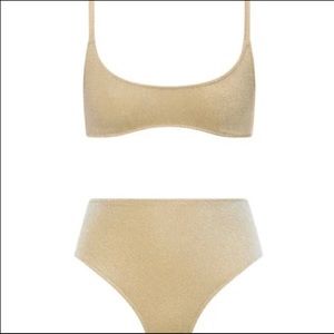 Triangle Kate Bikini in Gold Size S
